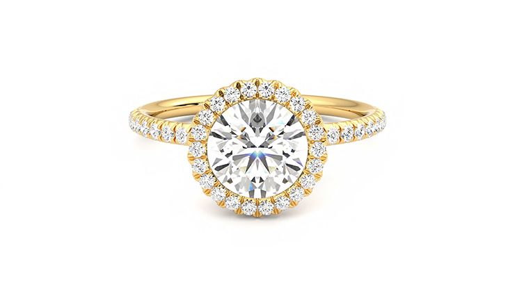 Taylor & Hart Cinnamon Round Engagement Ring 360 degree image 0