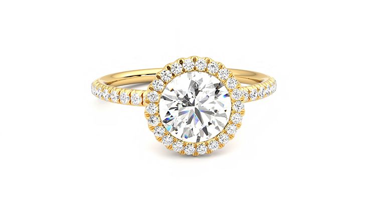 Taylor & Hart Cinnamon Round Engagement Ring 360 degree image 2
