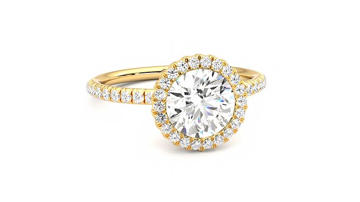 Taylor & Hart Cinnamon Round Engagement Ring 360 degree image 3