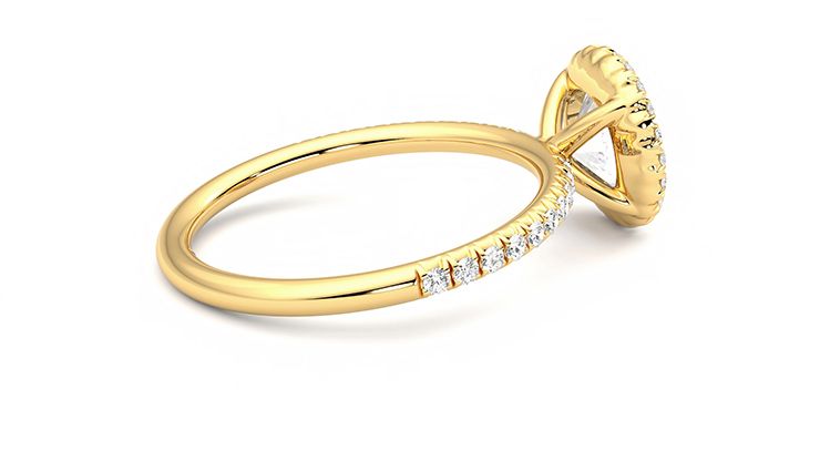 Taylor & Hart Cinnamon Round Engagement Ring 360 degree image 11