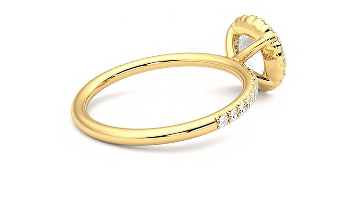 Taylor & Hart Cinnamon Round Engagement Ring 360 degree image 12