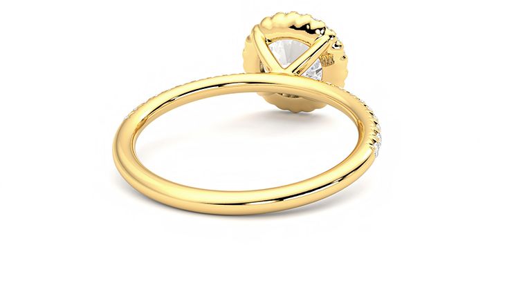 Taylor & Hart Cinnamon Round Engagement Ring 360 degree image 14
