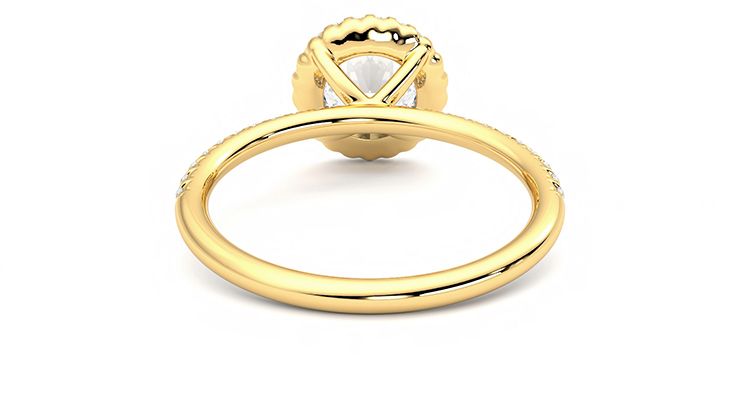 Taylor & Hart Cinnamon Round Engagement Ring 360 degree image 15