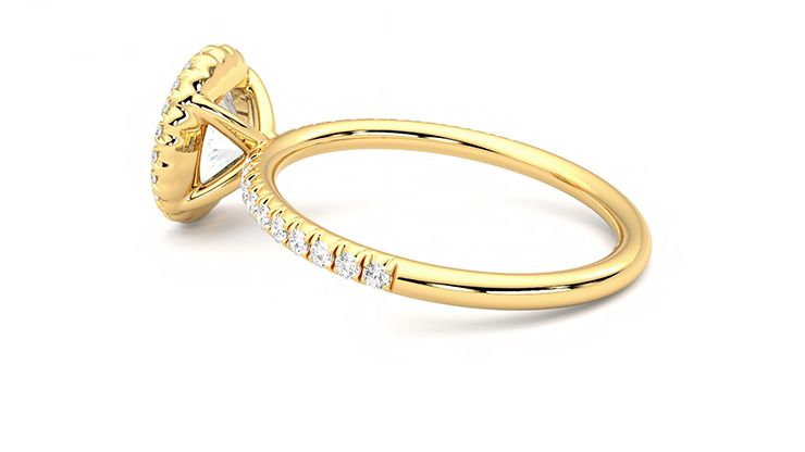 Taylor & Hart Cinnamon Round Engagement Ring 360 degree image 19