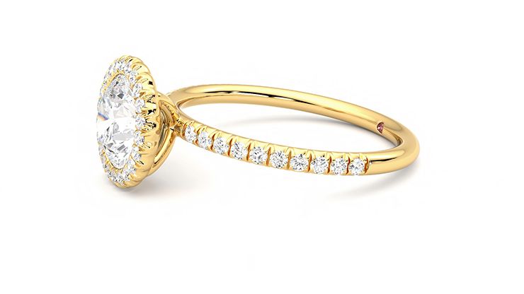Taylor & Hart Cinnamon Round Engagement Ring 360 degree image 22
