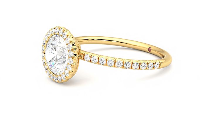 Taylor & Hart Cinnamon Round Engagement Ring 360 degree image 23
