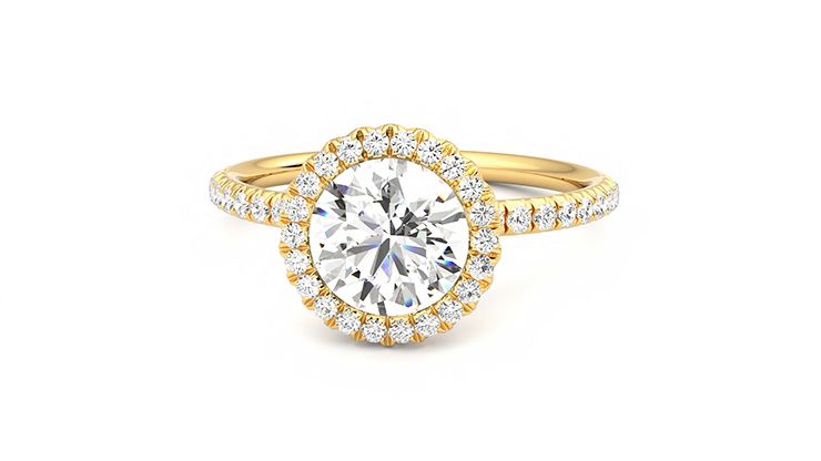 Taylor & Hart Cinnamon Round Engagement Ring 360 degree image 28