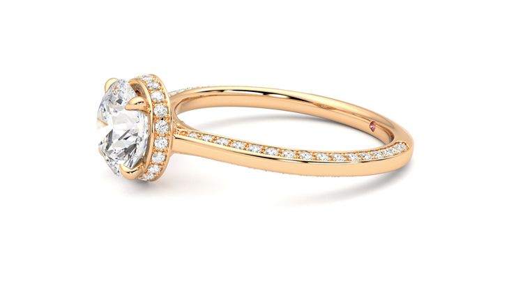 Taylor & Hart Coast Round Engagement Ring 360 degree image 22