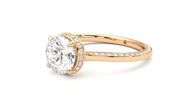 Taylor & Hart Coast Round Engagement Ring 360 degree image 24