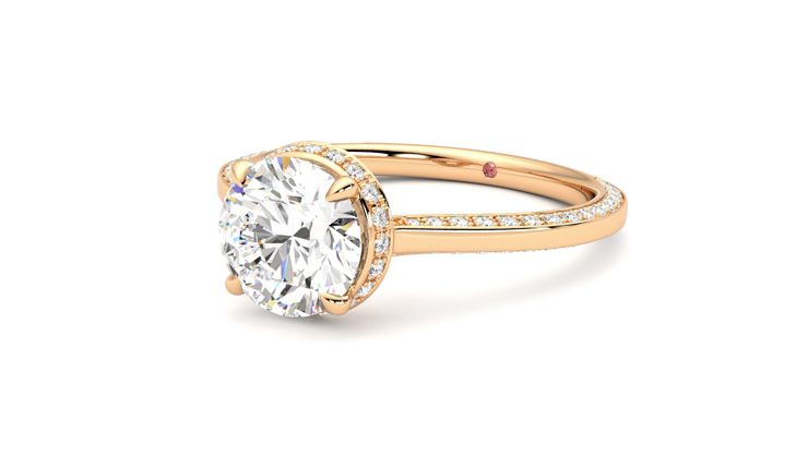 Taylor & Hart Coast Round Engagement Ring 360 degree image 25