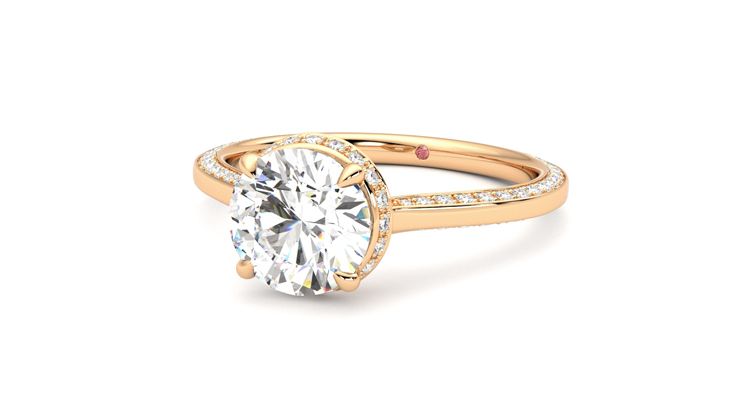 Taylor & Hart Coast Round Engagement Ring 360 degree image 26