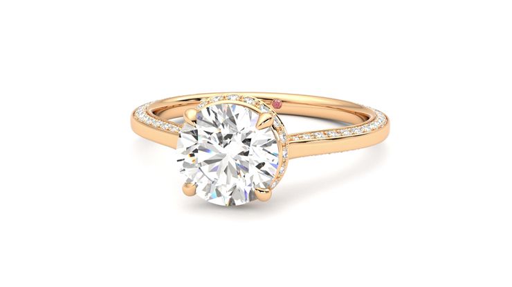 Taylor & Hart Coast Round Engagement Ring 360 degree image 27