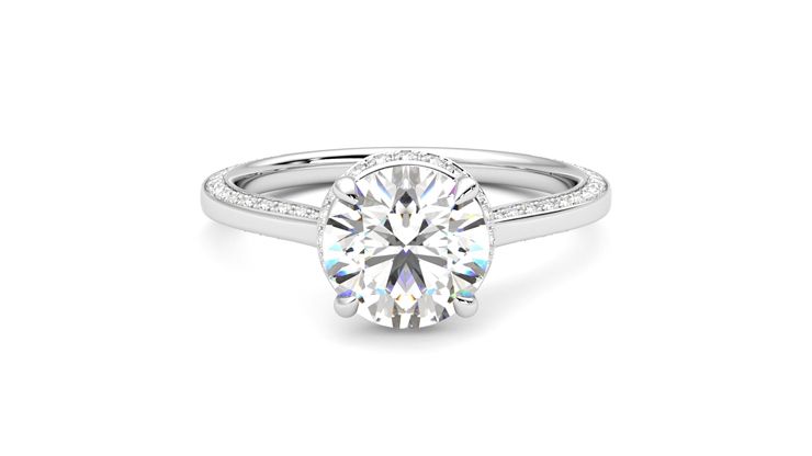 Taylor & Hart Coast Round Engagement Ring 360 degree image 0