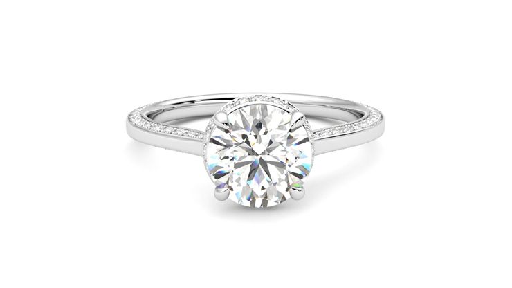 Taylor & Hart Coast Round Engagement Ring 360 degree image 1