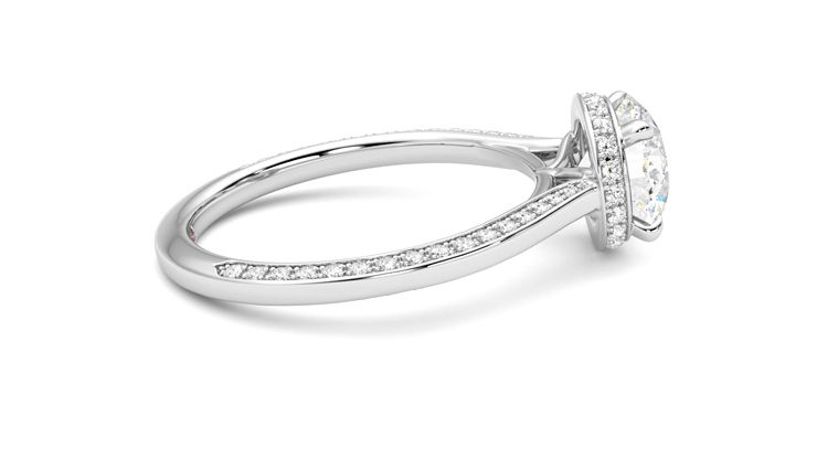Taylor & Hart Coast Round Engagement Ring 360 degree image 10