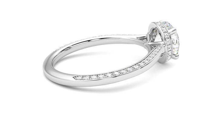 Taylor & Hart Coast Round Engagement Ring 360 degree image 11