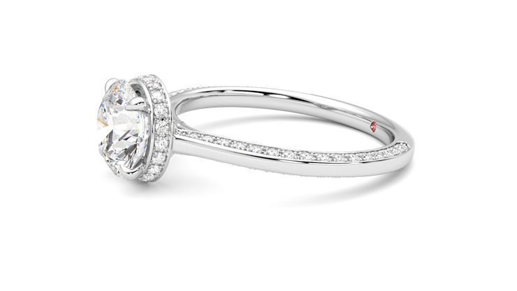 Taylor & Hart Coast Round Engagement Ring 360 degree image 22