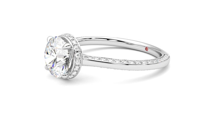 Taylor & Hart Coast Round Engagement Ring 360 degree image 23