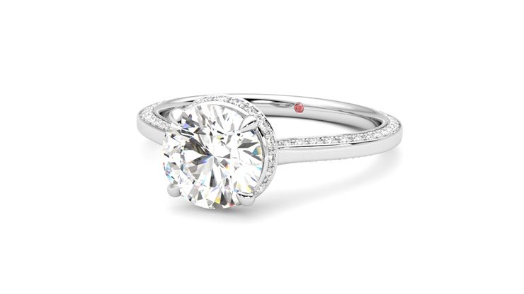 Taylor & Hart Coast Round Engagement Ring 360 degree image 26