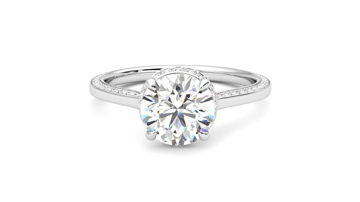 Taylor & Hart Coast Round Engagement Ring 360 degree image 29