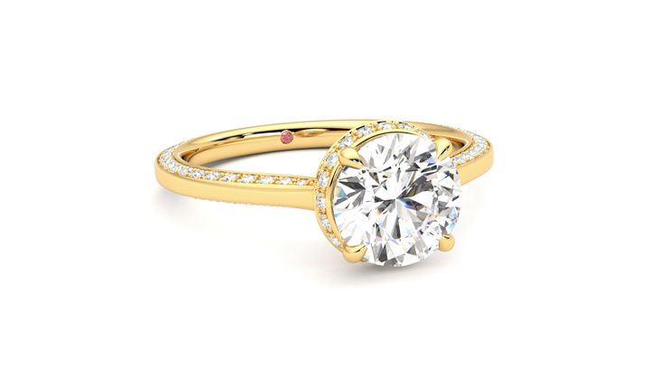 Taylor & Hart Coast Round Engagement Ring 360 degree image 4