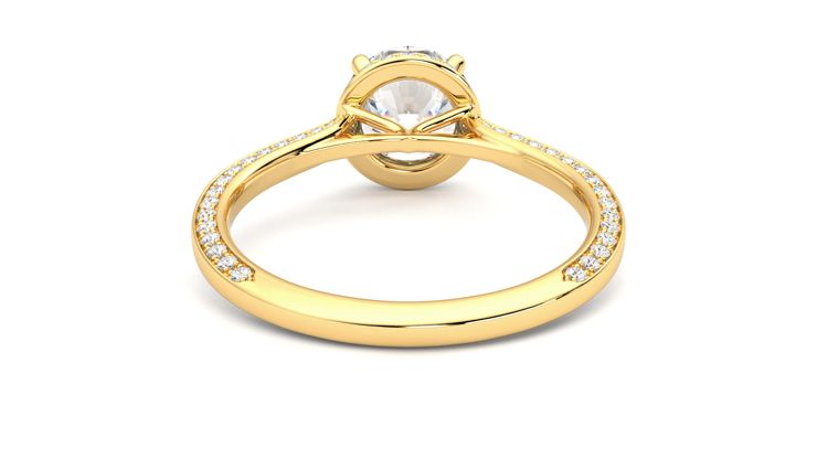 Taylor & Hart Coast Round Engagement Ring 360 degree image 15