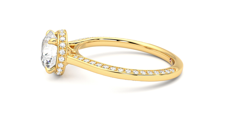 Buy 3.5ct Round Diamond Engagement Ring, F VS2 Round Engagement Ring, 14K  White Gold Diamond Ring, Hidden Halo Diamond Ring, Ring Women Jewelry  Online in India - Etsy