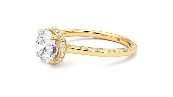 Taylor & Hart Coast Round Engagement Ring 360 degree image 23
