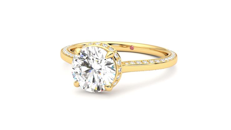 Taylor & Hart Coast Round Engagement Ring 360 degree image 26
