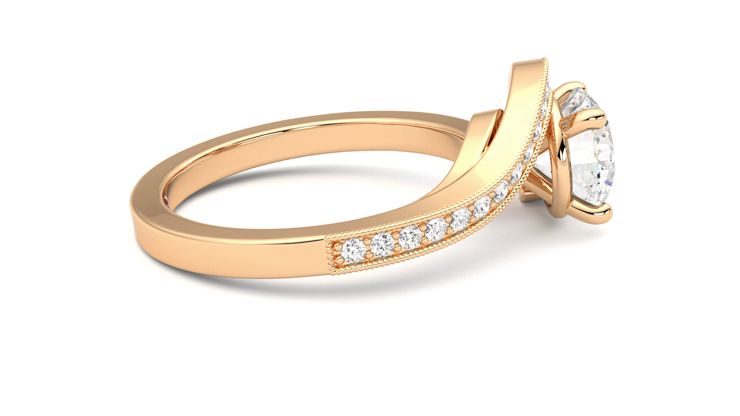 Taylor & Hart Comet Round Engagement Ring 360 degree image 10