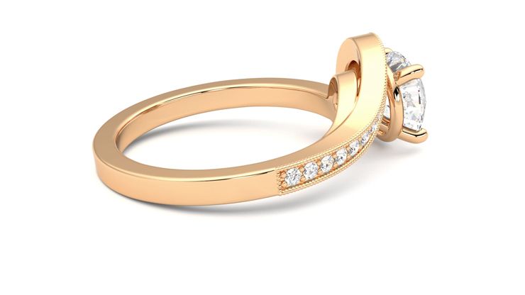 Taylor & Hart Comet Round Engagement Ring 360 degree image 11