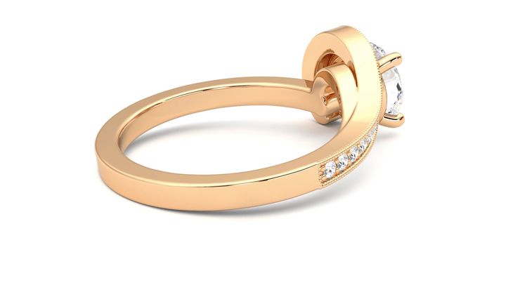 Taylor & Hart Comet Round Engagement Ring 360 degree image 12