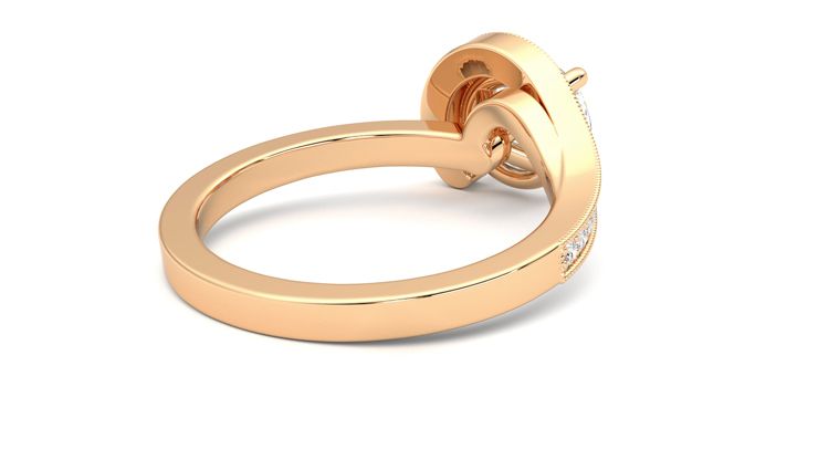 Taylor & Hart Comet Round Engagement Ring 360 degree image 13