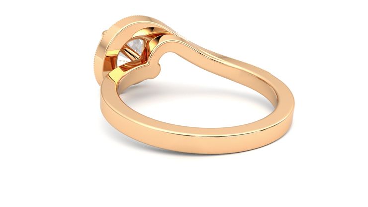 Taylor & Hart Comet Round Engagement Ring 360 degree image 17
