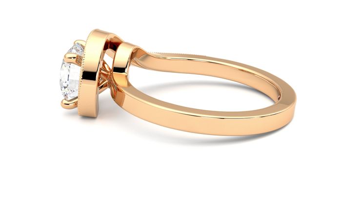 Taylor & Hart Comet Round Engagement Ring 360 degree image 20