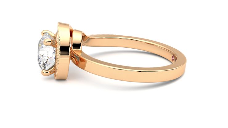 Taylor & Hart Comet Round Engagement Ring 360 degree image 21