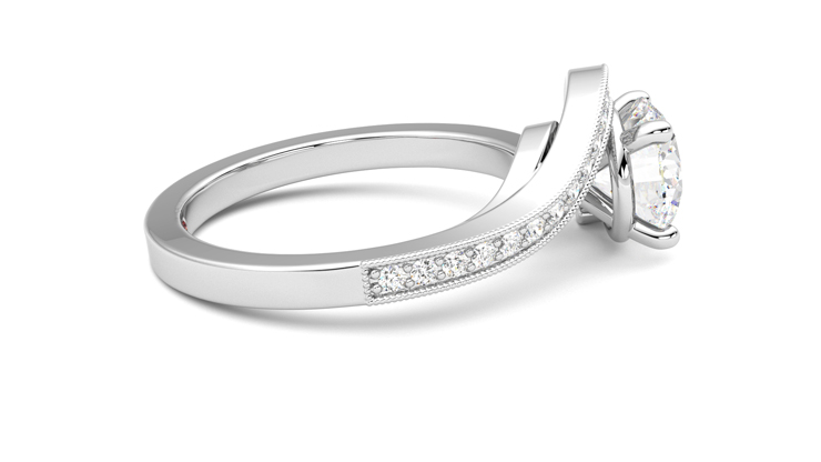 Comet, Platinum halo style engagement ring