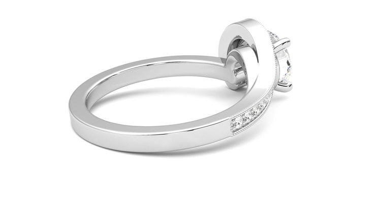Taylor & Hart Comet Round Engagement Ring 360 degree image 12