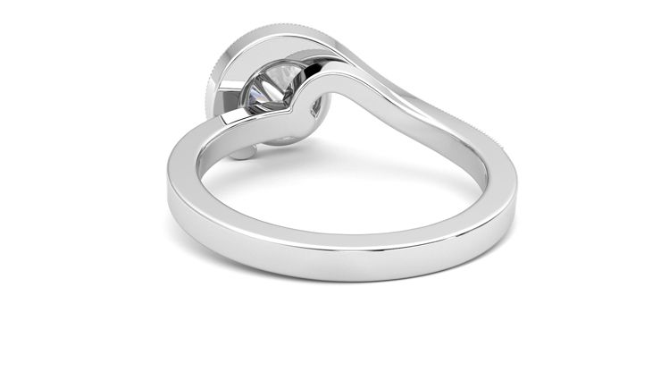 Taylor & Hart Comet Round Engagement Ring 360 degree image 16