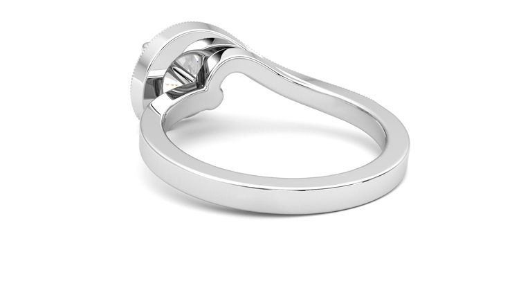 Taylor & Hart Comet Round Engagement Ring 360 degree image 17