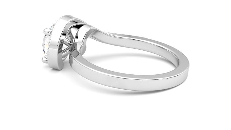 Taylor & Hart Comet Round Engagement Ring 360 degree image 19