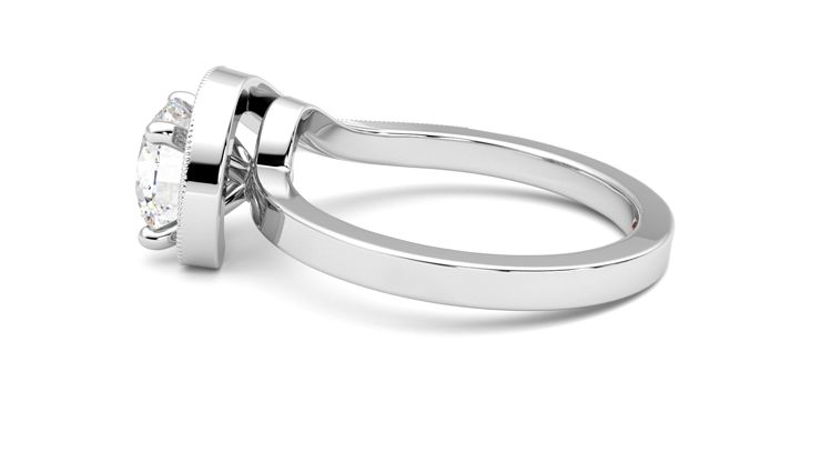 Taylor & Hart Comet Round Engagement Ring 360 degree image 20