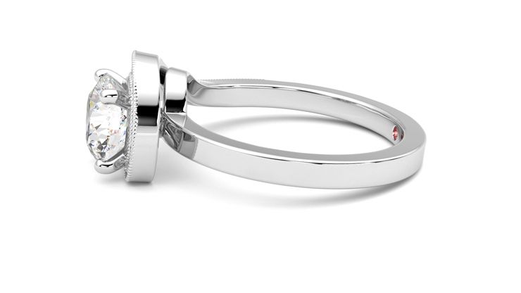 Taylor & Hart Comet Round Engagement Ring 360 degree image 21