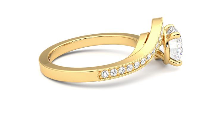 Taylor & Hart Comet Round Engagement Ring 360 degree image 10
