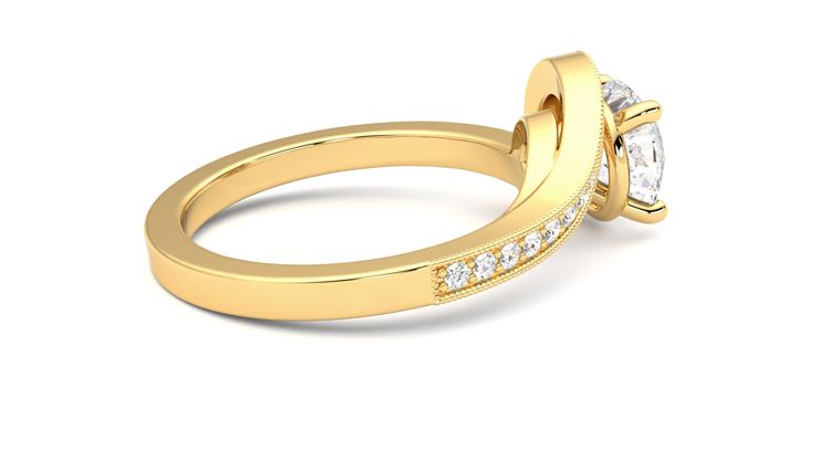 Taylor & Hart Comet Round Engagement Ring 360 degree image 11