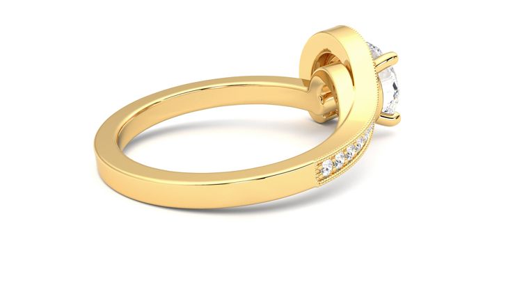 Taylor & Hart Comet Round Engagement Ring 360 degree image 12