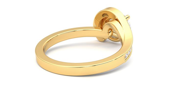 Taylor & Hart Comet Round Engagement Ring 360 degree image 13