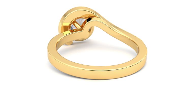 Taylor & Hart Comet Round Engagement Ring 360 degree image 16