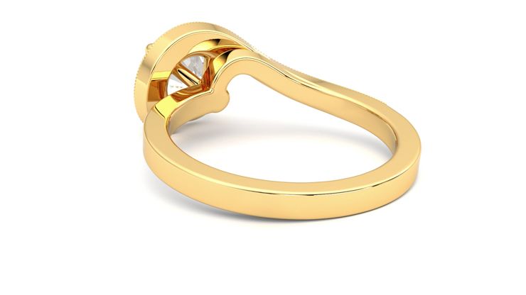 Taylor & Hart Comet Round Engagement Ring 360 degree image 17
