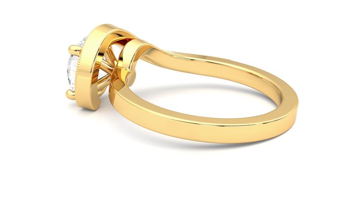 Taylor & Hart Comet Round Engagement Ring 360 degree image 19